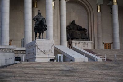 Statue of historic building