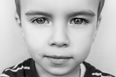 Close-up portrait of smiling boy