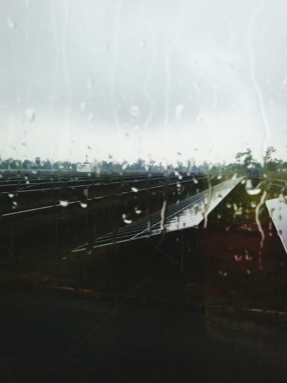 drop, window, wet, water, rain, weather, glass - material, transparent, season, raindrop, transportation, sky, built structure, architecture, indoors, monsoon, building exterior, no people, day, nature