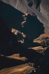 Game of light and shadow in the mountains of the austrian alps near gastein, salzburg.