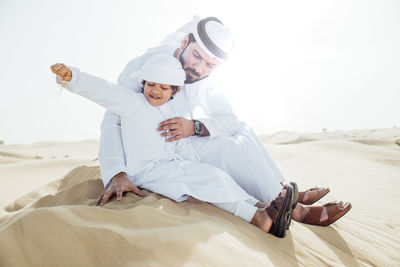 Young couple kissing on beach