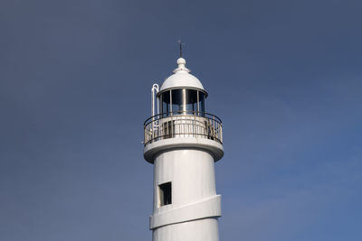 Low angle view of lighthouse against sky