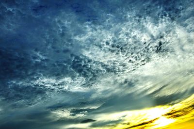 Low angle view of cloudy sky