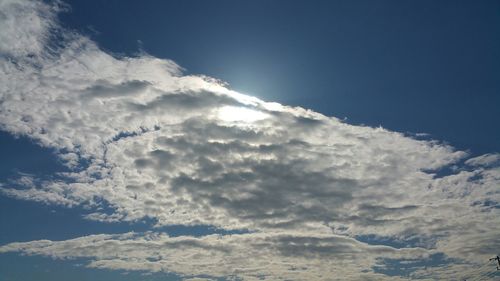 Low angle view of cloudy sky