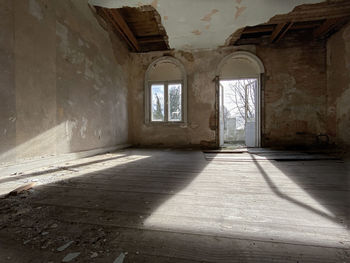 Interior of abandoned building