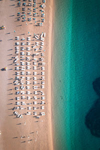 High angle view of beach