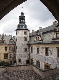 Low angle view of historic building against sky
