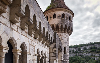 Low angle view of historical building against sky