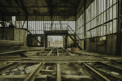 Interior of abandoned factory