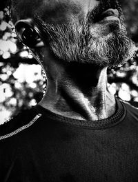 Close-up portrait of man wearing mask