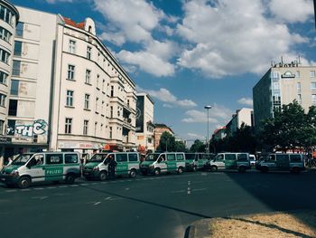 Police vans blocking kottbusser damm in berlin