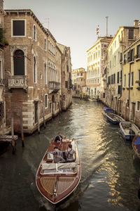 View of canal in city