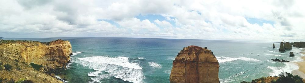 Panoramic view of sea against sky