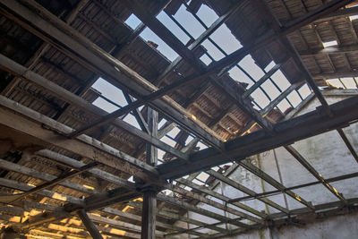 Low angle view of ceiling of building