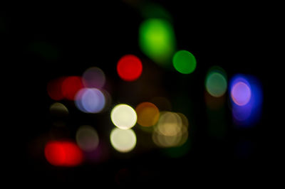 Defocused image of illuminated light bulbs
