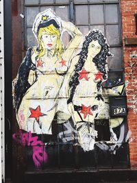 Close-up of graffiti