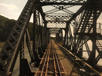 Railroad tracks against sky