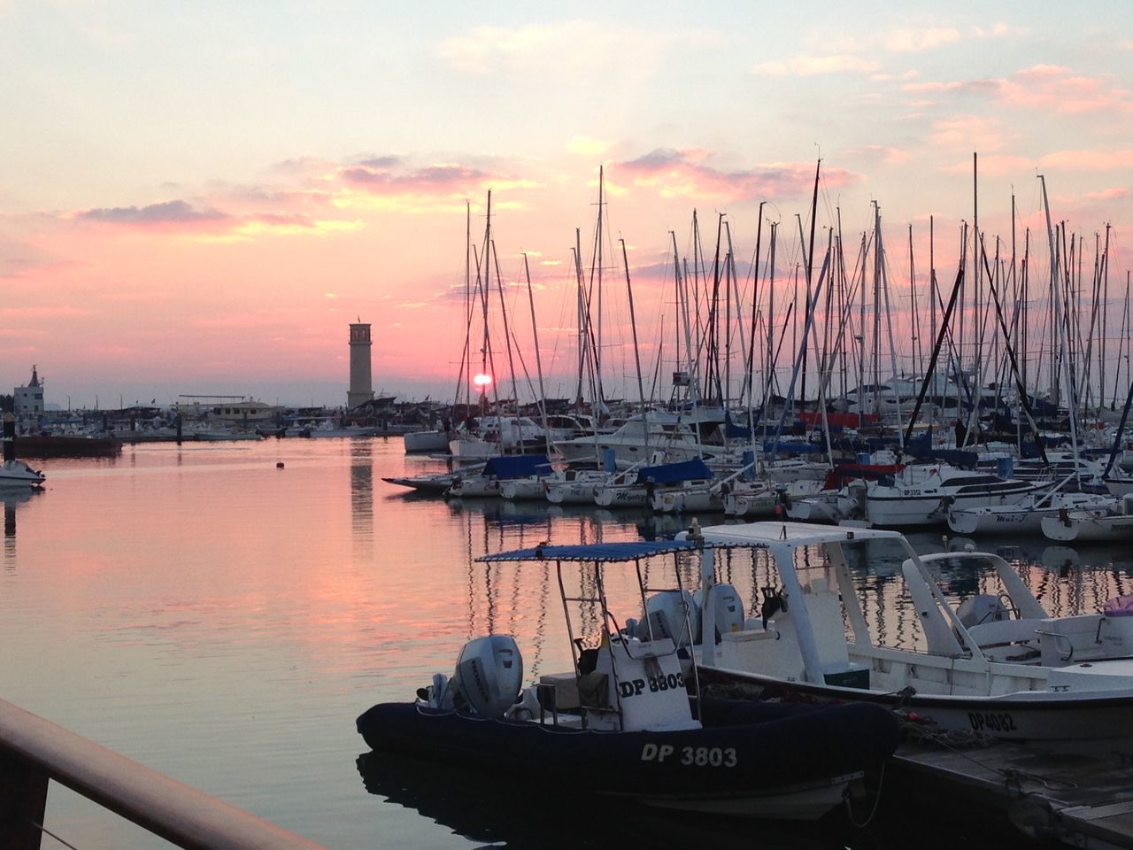 SAILBOATS IN HARBOR