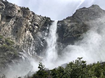 Scenic view of waterfall