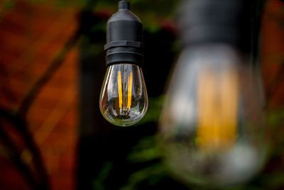 Close-up of light bulb