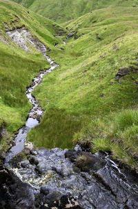 Scenic view of stream flowing through rocks