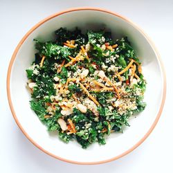 Directly above shot of food in bowl