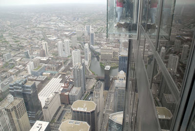 High angle view of cityscape