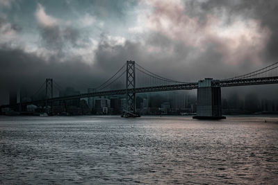 San francisco - oakland bay bridge on sunset