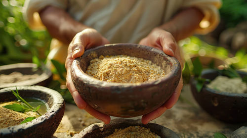 Cropped hand of person holding food