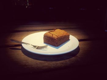 Close-up of food on table