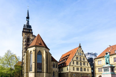 Low angle view of church against sky