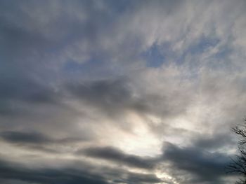 Low angle view of storm clouds in sky