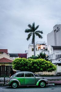 Cars parked in front of building