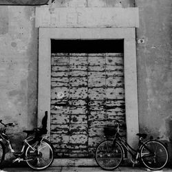 Bicycle parked on bicycle