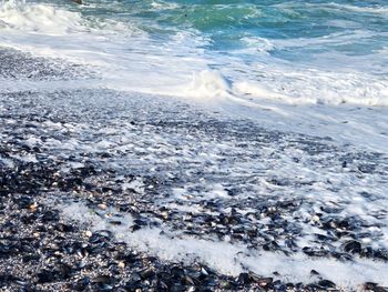 Scenic view of sea waves