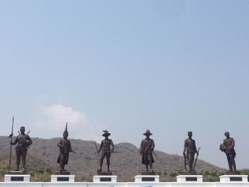 Statue against clear sky