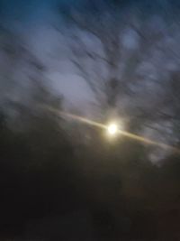 Low angle view of moon in sky