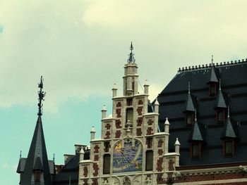 Low angle view of buildings against sky