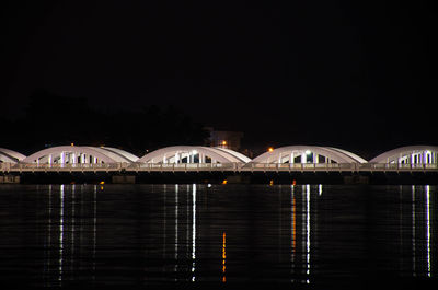 Illuminated built structure at night