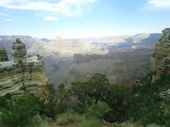 Scenic view of mountain range against sky