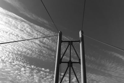 Low angle view of bridge against sky