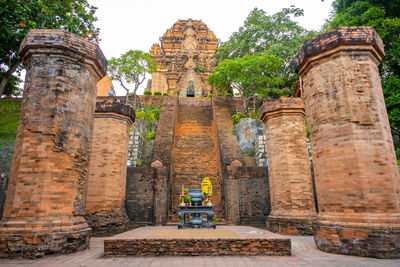 Low angle view of old ruins