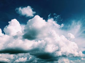 Low angle view of clouds in sky