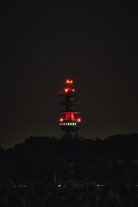 Illuminated built structure at night