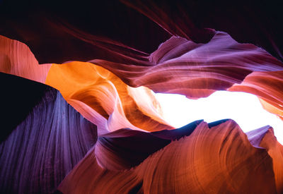 Low angle view of rock formation
