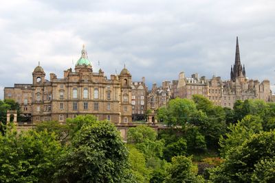 View of historical building against cloudy sky