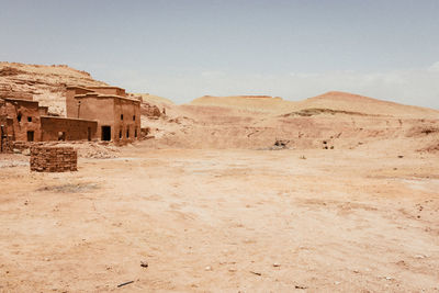 Scenic view of desert against sky