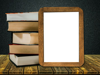Directly above shot of empty book at home