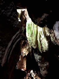 Close-up of rock in cave