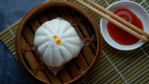 High angle view of food